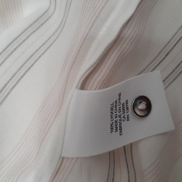 Chemisier / Tunique blanc, rose et noir rayé small Camber et Grace - Picture 3 of 10